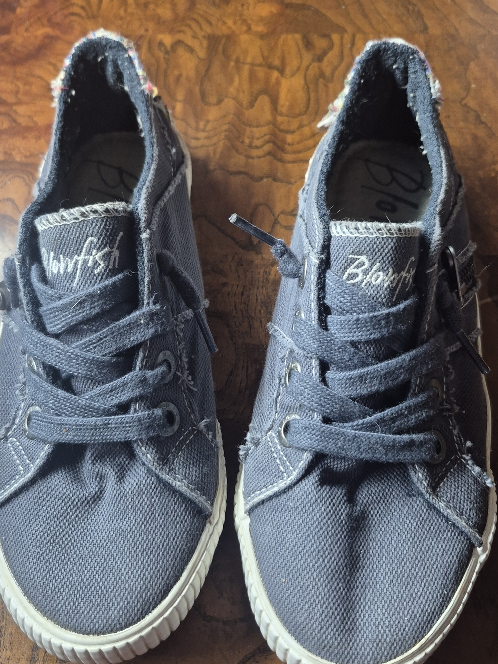 Malibu Blowfish Navy Canvas Low-Top Slip-On Sneakers